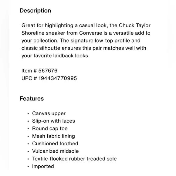 Converse Chuck Taylor Shoreline Mid Top Off White Sneaker Women Size 8 - Picture 12 of 12